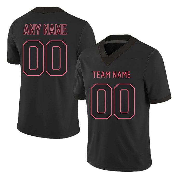 Football Custom Jersey Stitched Name & Number Red/White/Black Style07102301
