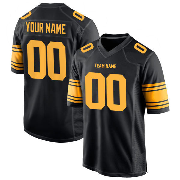 Steelers Football Jersey Custom Stitched Name & Number Black/White Style11302301