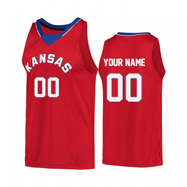 Basketball Custom Kansas Jayhawks Jersey Stitched Name & Number Style11222302