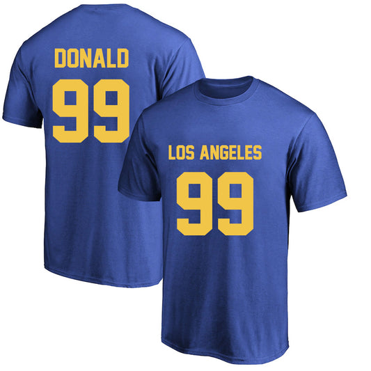 Los Angeles Donald 99 Short Sleeve Tshirt Blue/White/Grey Style20082201
