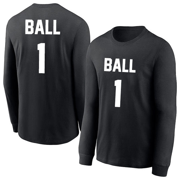 LaMelo Ball 1 Long Sleeve Tshirt Black/White Style08092756