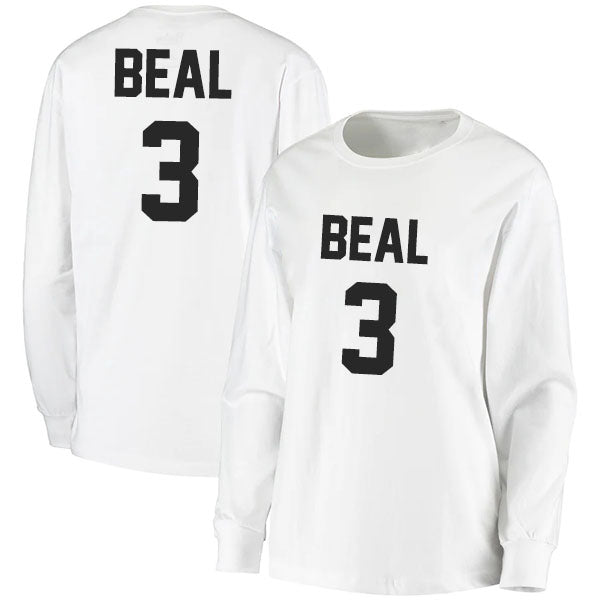 Bradley Beal 3 Long Sleeve Tshirt Black/White Style08092785