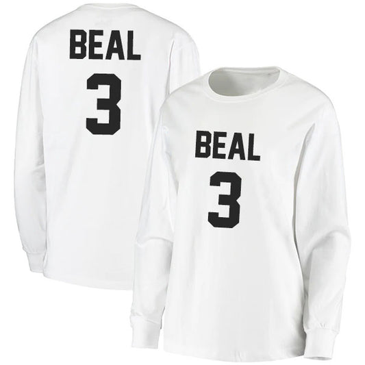 Bradley Beal 3 Long Sleeve Tshirt Black/White Style08092785