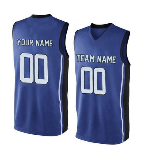 Basketball Stitched Custom Jersey - Blue / Font White Style2