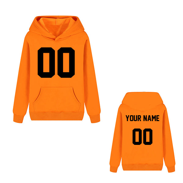 Customized Pullover Hoodie - Orange / Font Black