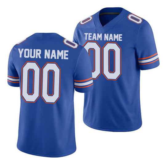 Football Stitched Custom Jersey - Blue / Font White Style23042219