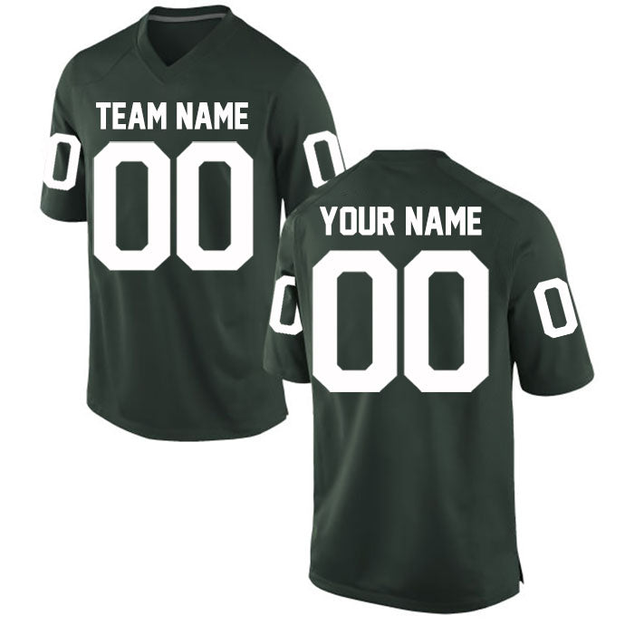 Football Stitched Custom Jersey - Green / Font White Style23042222