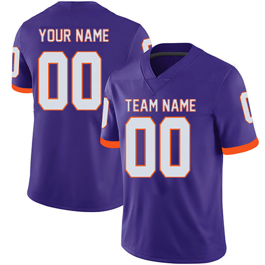 Football Stitched Custom Jersey - Purple / Font White Style23042201
