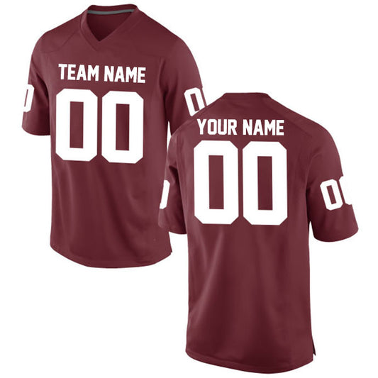 Football Stitched Custom Jersey - Red / Font White Style23042211