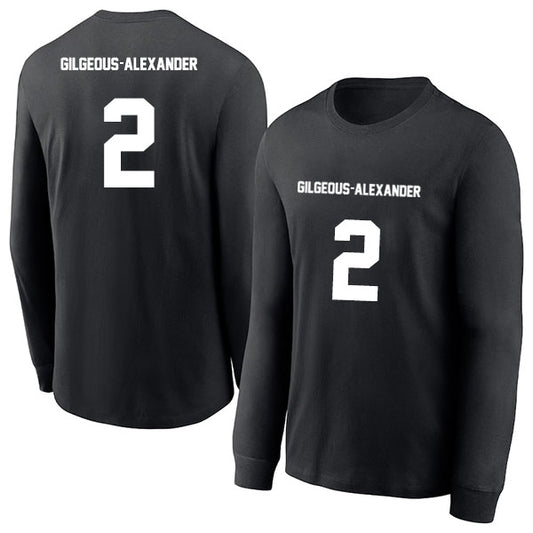 Shai Gilgeous-Alexander 2 Long Sleeve Tshirt Black/White Style08092782