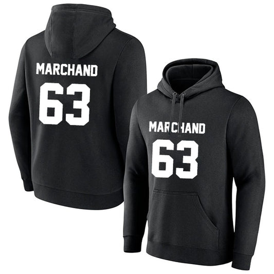 Brad Marchand 63 Pullover Hoodie Black Style08092673