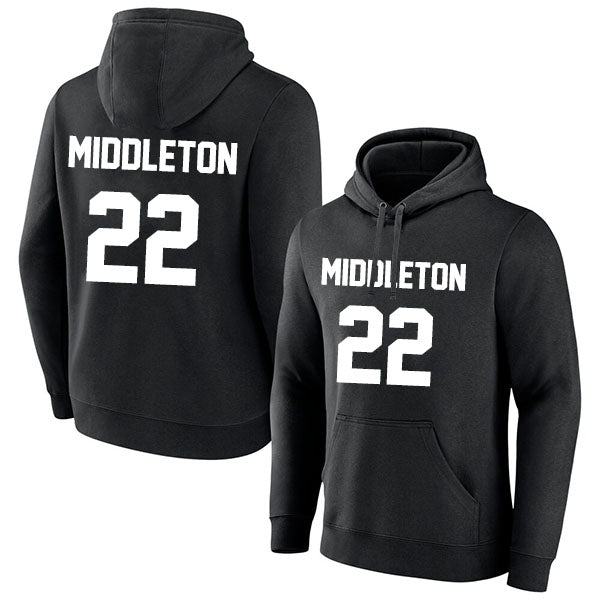 Khris Middleton 22 Pullover Hoodie Black Style08092542