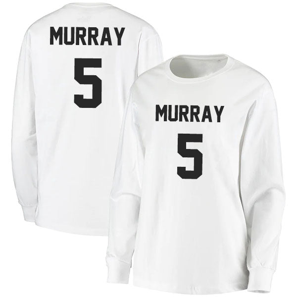 Dejounte Murray 5 Long Sleeve Tshirt Black/White Style08092779