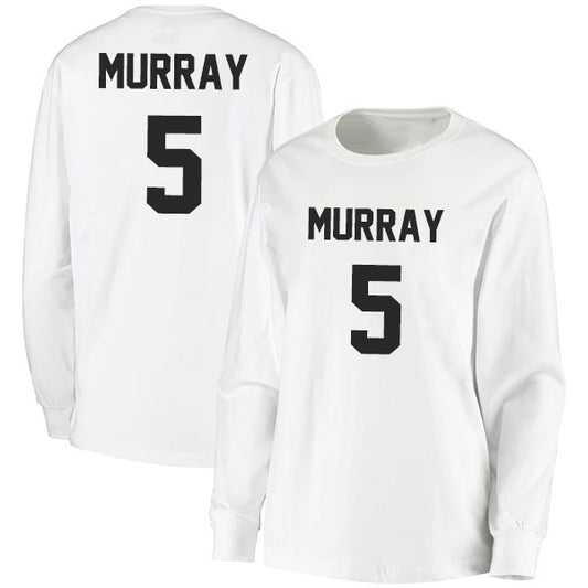 Dejounte Murray 5 Long Sleeve Tshirt Black/White Style08092779