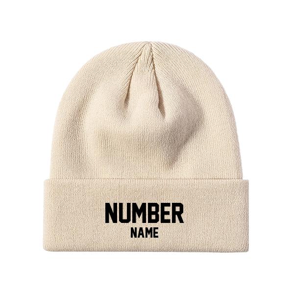 Customized Knit Hat - Cream