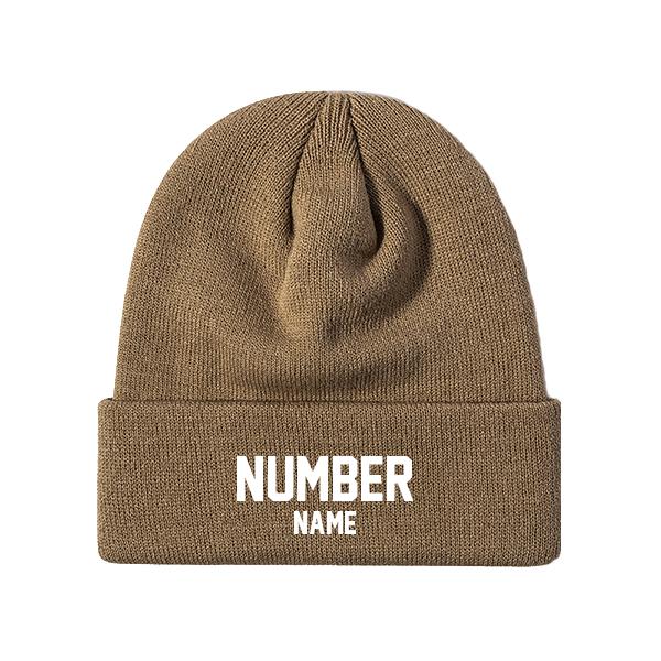 Customized Knit Hat - Khaki