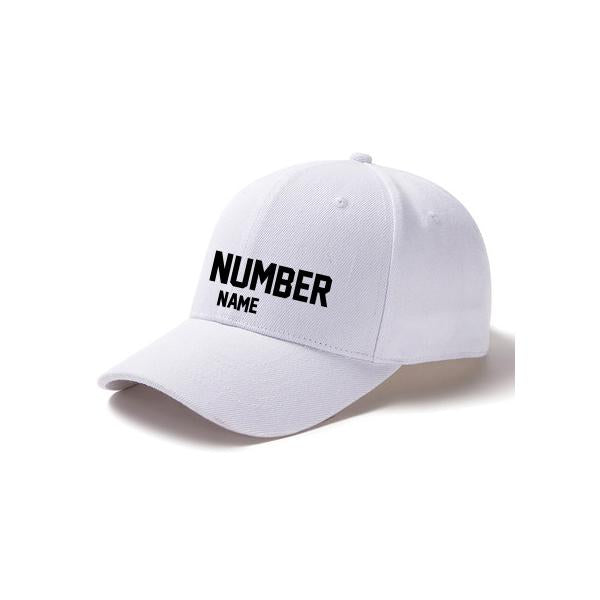 Customized Curved Adjustable Baseball Cap - White