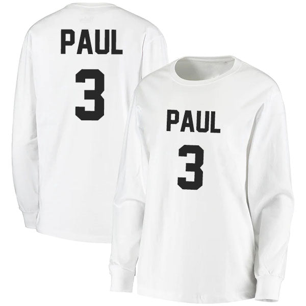 Chris Paul 3 Long Sleeve Tshirt Black/White Style08092778