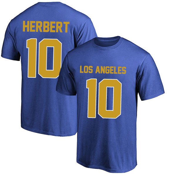 Los Angeles Herbert 10 Short Sleeve Tshirt Royal/White/Blue/Navy Style05092207