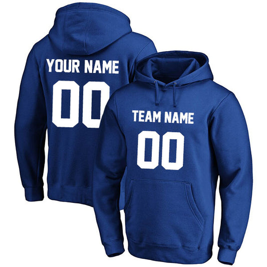 Customized Pullover Hoodie Black/Blue Style08092696