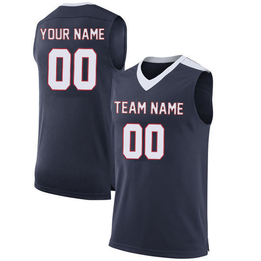 Basketball Stitched Custom Jersey - Navy / Font White Style06052203