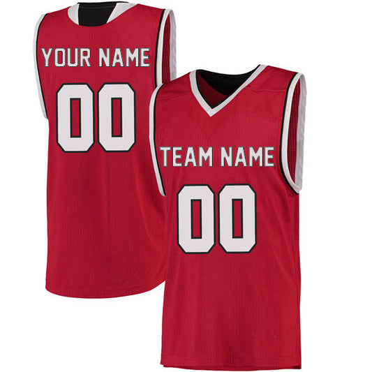 Basketball Stitched Custom Jersey - Red / Font White Style06052210