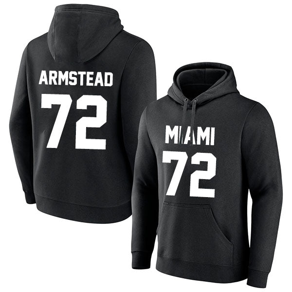 Miami Armstead 72 Pullover Hoodie Black Style08092319