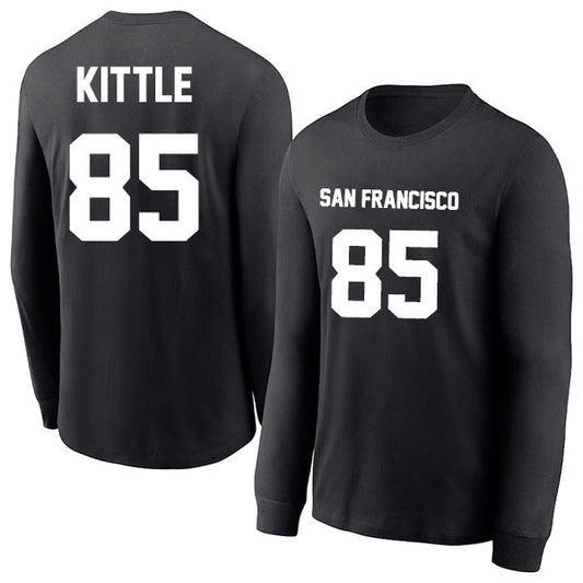 San Francisco Kittle 85 Long Sleeve Tshirt Black/Red/Gray/White Style08092222