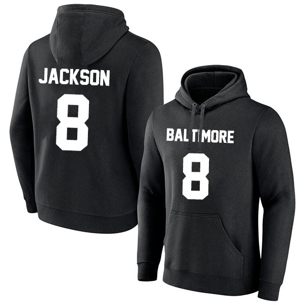 Baltimore Jackson 8 Pullover Hoodie Black Style08092325