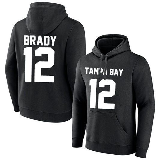 Tampa Bay Brady 12 Pullover Hoodie Black Style08092294