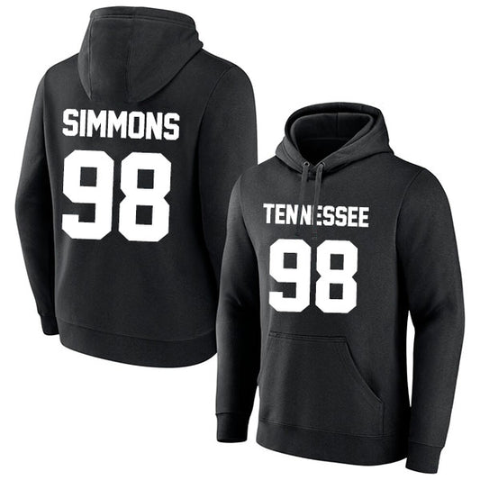 Tennessee Simmons 98 Pullover Hoodie Black Style08092322