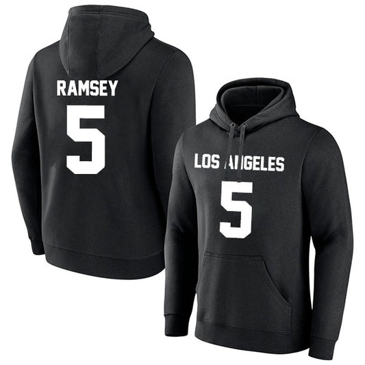 Los Angeles Ramsey 5 Pullover Hoodie Black/Blue Style08092298