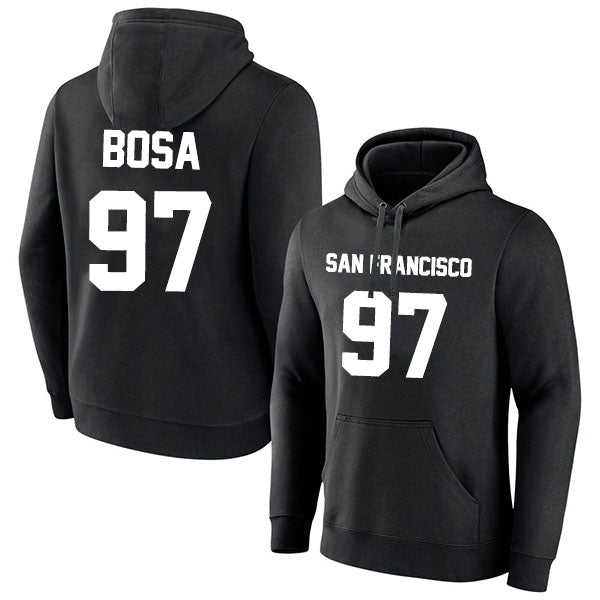 San Francisco Bosa 97 Pullover Hoodie Black Style08092300