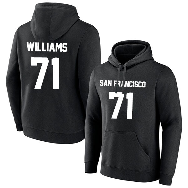 San Francisco Williams 71 Pullover Hoodie Black Style08092296