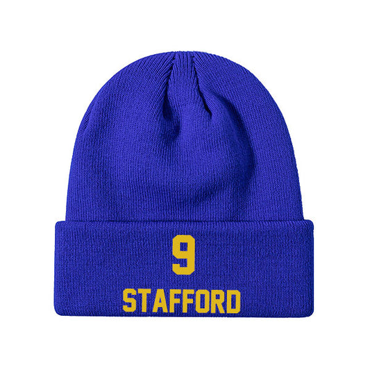 Los Angeles Stafford 9 Knit Hat Black/Blue/Gray/White Style08092493