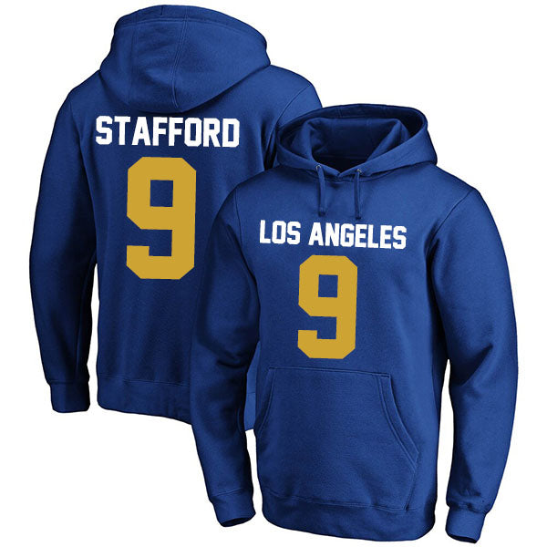 Los Angeles Stafford 9 Pullover Hoodie Black/Blue Style08092314