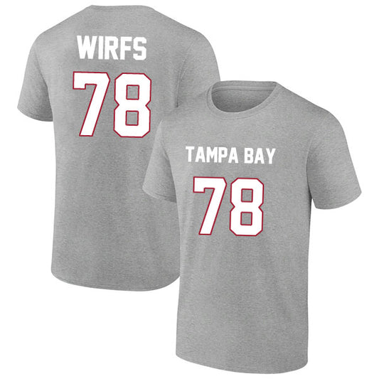 Tampa Bay Wirfs 78 Short Sleeve Tshirt Red/Gray/White Style08092270