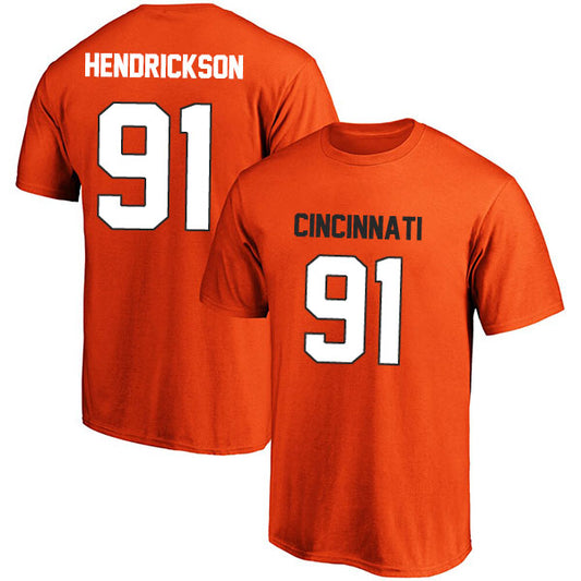 Cincinnati Hendrickson 91 Short Sleeve Tshirt Black/Orange/White Style08092282