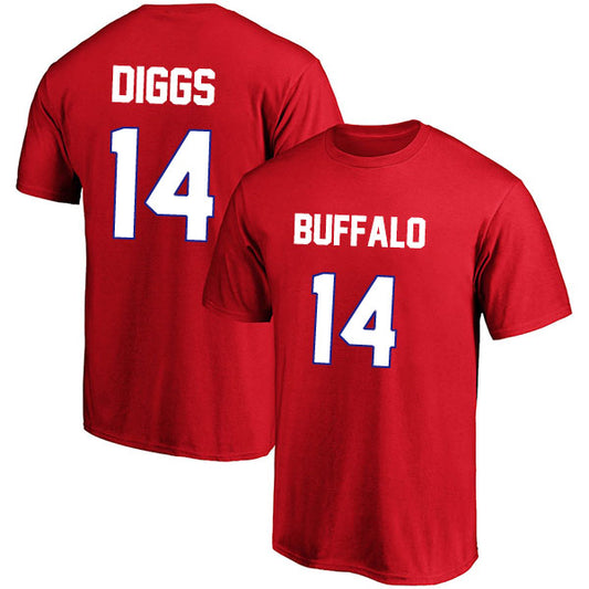Buffalo Diggs 14 Short Sleeve Tshirt Blue/Red/White Style08092273