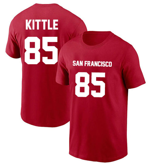 San Francisco Kittle 85 Short Sleeve Tshirt Red/White/Black/Grey Style05092202