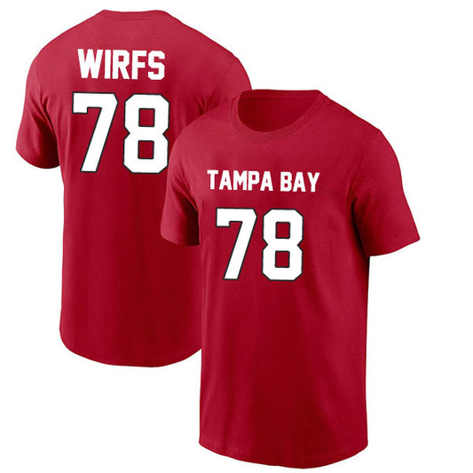 Tampa Bay Wirfs 78 Short Sleeve Tshirt Red/Gray/White Style08092270