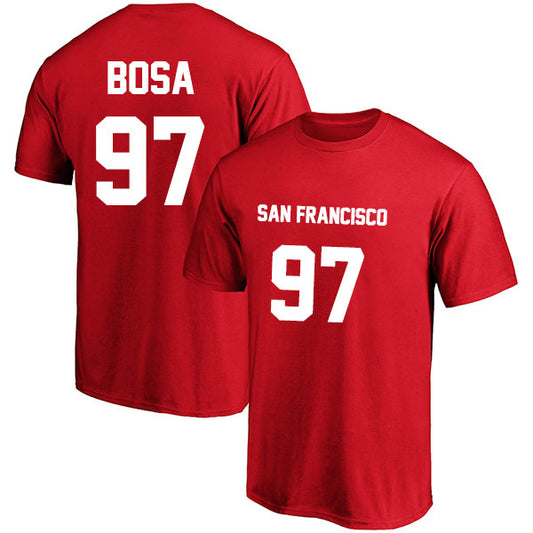 Cleveland Bosa 97 Short Sleeve Tshirt Red/White/Black/Grey Style03092210