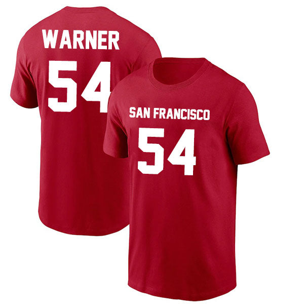 San Francisco Warner 54 Short Sleeve Tshirt Black/Gray/Red/White Style08092276