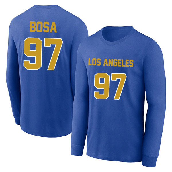 Los Angeles Bosa 97 Long Sleeve Tshirt Blue/Navy/Royal/White Style08092214