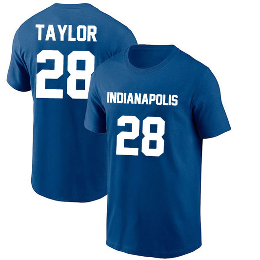 Indianapolis Taylor 28 Short Sleeve Tshirt Royal/White Style05092210