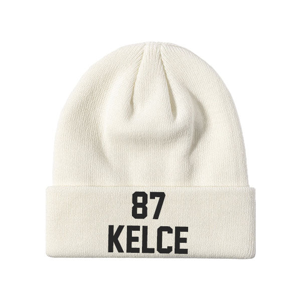 Kansas City Kelce 87 Knit Hat Black/Red/White Style08092405