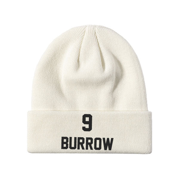 Cincinnati Burrow 9 Knit Hat Black/Orange/White Style08092409