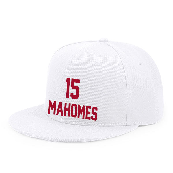 Kansas City Mahomes 15 Flat Adjustable Baseball Cap Black/Red/White Style08092344