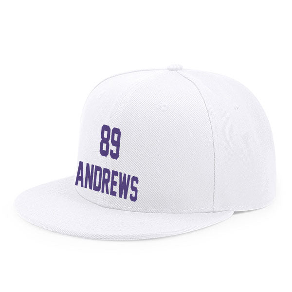 Baltimore Andrews 89 Flat Adjustable Baseball Cap Black/Purple/White Style08092428