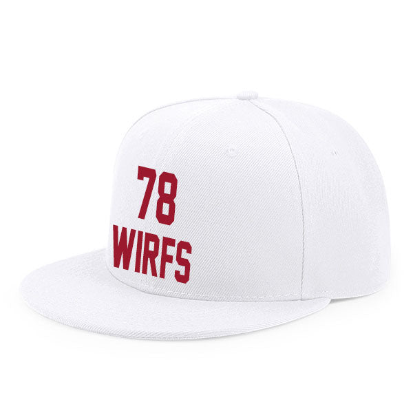 Tampa Bay Wirfs 78 Flat Adjustable Baseball Cap Black/Red/Gray/White Style08092430